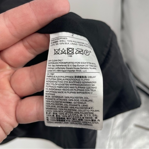 BR monogram short sleeve black sequin wrap dress Shaw collar Sz 2 - Picture 5 of 6